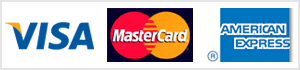 クレジットカード／VISA、MasterCard、アメリカン・エキスプレス（アメックス）